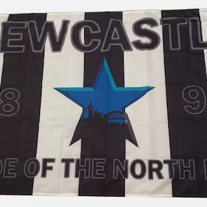 Newcastle United Toon Flag 5ft by 3ft - Shirt Scarf Badge Poster **LAST ONES**