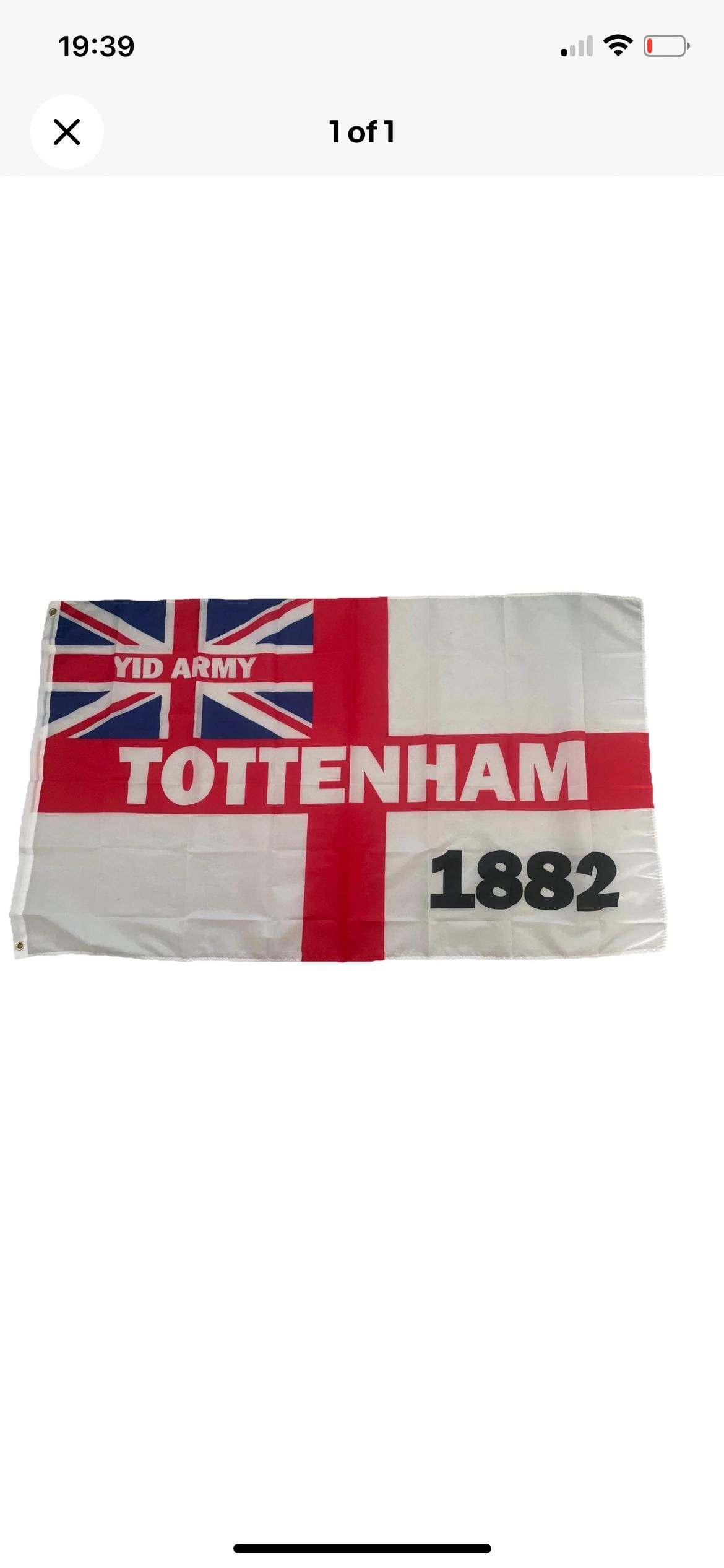 FANION WIMPEL PENNANT BANDERIN 9x11cm TOTTENHAM HOTSPUR (england