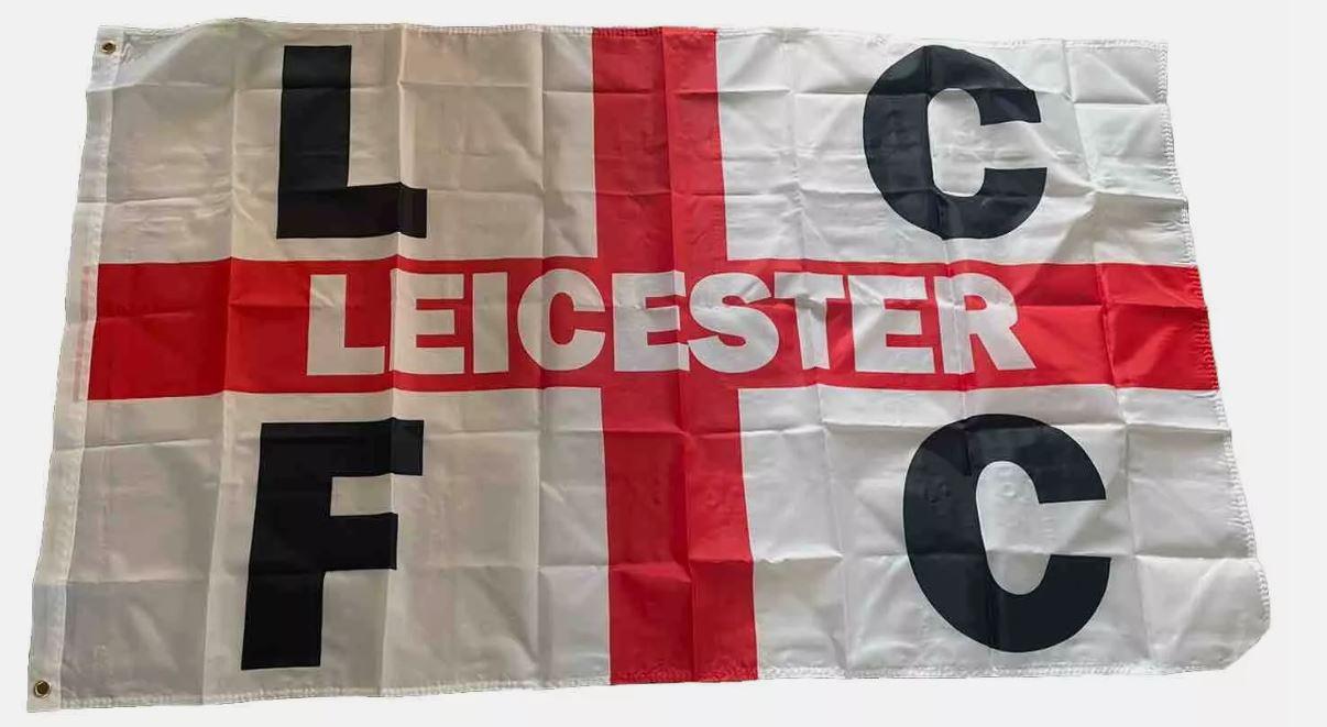 Drapeau Leicester City FC 5x3 Pieds - Neuf - Écharpe Badge Casquette