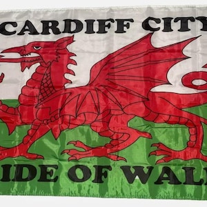 NEW* Cardiff City Flag 5ft by 3ft - Shirt Scarf Badge Poster Stickers