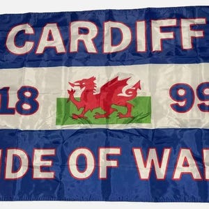 NEW* Cardiff City Flag 5ft by 3ft - Shirt Scarf Badge Poster Stickers