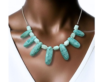 Statement Amazonite Choker,