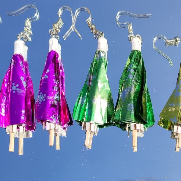 Cocktail umbrella earrings