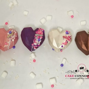 Geometric Heart Hot Chocolate Bombs