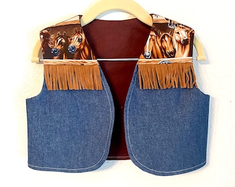 Girls Western Vest, Cowgirl Vest