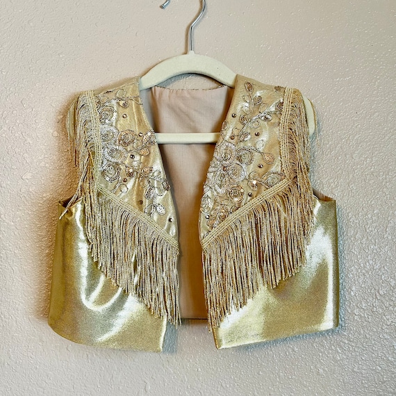 Girls clearance gold vest