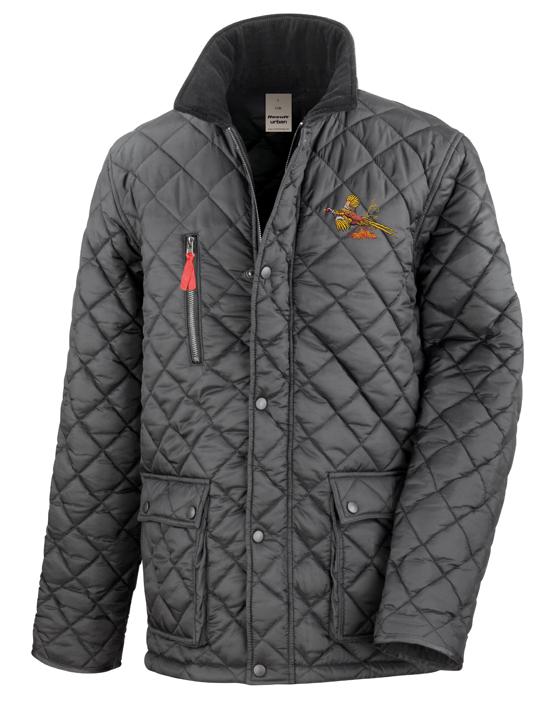 Unisex Fashionable Country Quilted Jacket. Pheasant