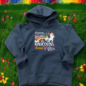 Kids & Adults Unicorn Embroidered Hoodies. FREE Personalisation.