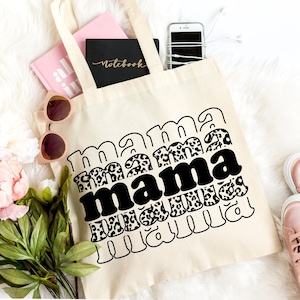 Retro Mamo Tote Bag, Mama Canvas Bag, Mother&#39;s Day Bag, Mother&#39;s Day Gift, Gift for Mom, Gift for Mama, Cotton Mom Bag, Mama Bag