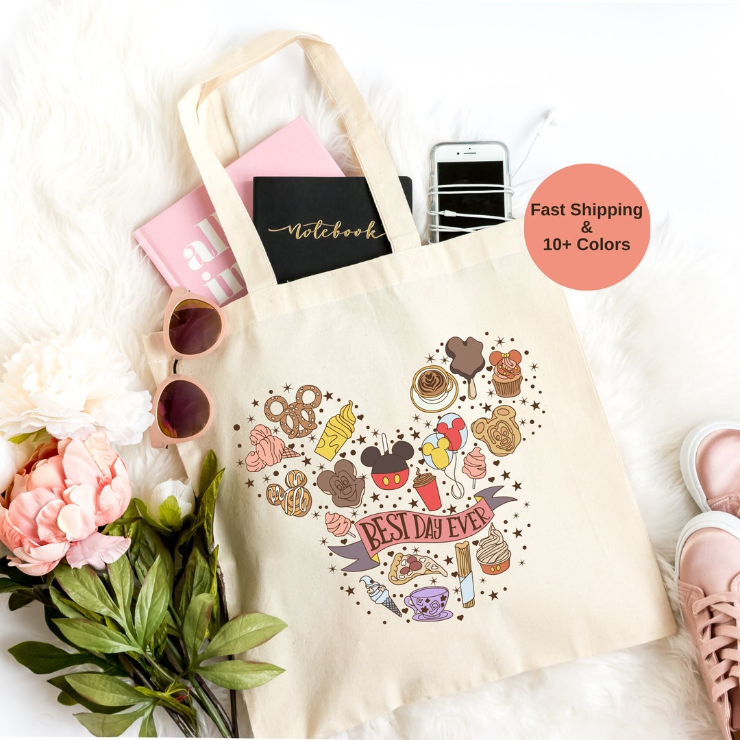 Best Day Ever Disney, Disneyland Tote Bag, Disney Snacks ,disney Canvas