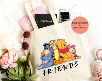 Winnie The Pooh Tote Bag , Winnie de poeh personages Bag, Winnie de Poeh Tote Bag, Winnie en Vrienden , Teigetje Bag, Disney Tote Bag