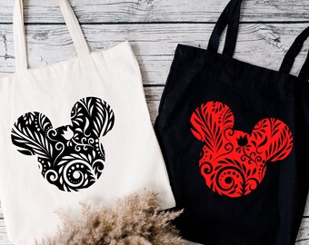 Minnie mouse,Minnie Mouse Birthday gift,Minnie Mouse Ears Canvas Bag, Disney Minnie Tote,Disneyland Women Gift,Women Bag for Disney