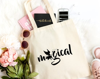Tinkerbell Magical, Disney Tinkerbell Tote Bag, Aangepaste Tote Bag voor Disneyland Vakantie, Aangepaste Tinkerbell Canvas Bag, Disney Bag
