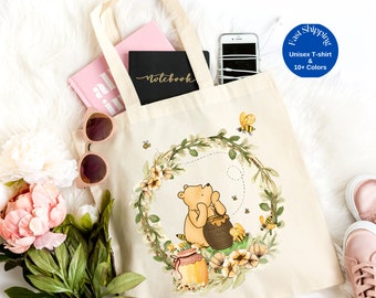 Winnie The Pooh Tote Bag , Winnie Tote Bag, Winnie the Pooh Tote Bag,Winnie and Friends , Tigger Bag, Disney Tote Bag
