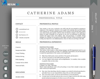Teacher Resume Template for Google Docs, Word & Canva | Professional CV Template | Modern Resume | ATS Friendly | Educator And Academic