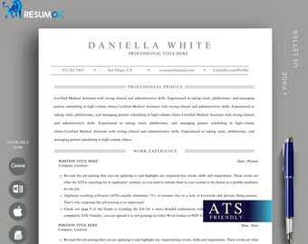 ATS Resume Template | Modern CV Design for Word, Canva & Google Docs