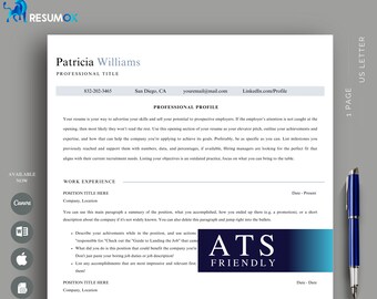 Minimalistic Resume Template, Academic CV Template Creative & Modern, 3 Pages for Canva, Google Doc, Word, Skills Based Work Resume Template