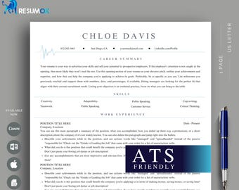 ATS Resume Template | RN, Canva & Word, Cover Letter Included