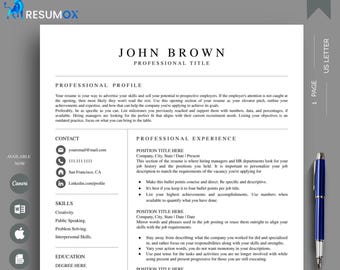 Professional Resume Template for Google Docs & Word | Executive Resume 2025 | Modern CV  Template with Cover Letter | ATS Friendly