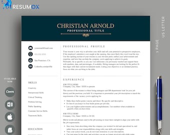 Professional Functional Resume Template for Google Docs, Word & Canva | Career Change CV | Professional Cover And Preference Letter