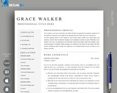 Clean Resume, Resume Template, Simple Resume, Canva Resume, Cover Letter Template, Word Doc Resume, Easy Resume, CV Template, Canva CV