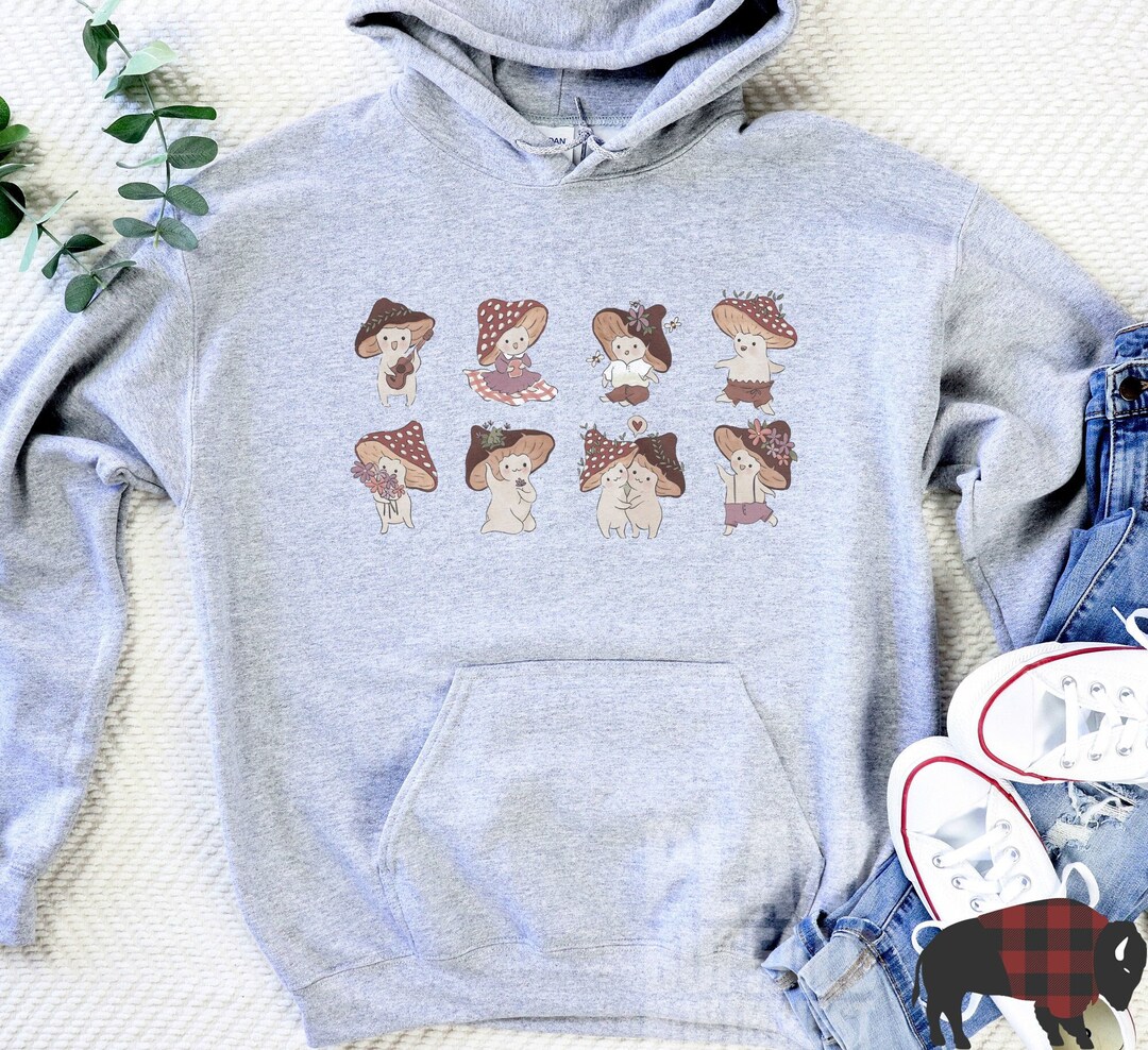 Wild Mushroom People Hoodie Botanical Hoodie Aesthetic Mushroom Hoodie ...