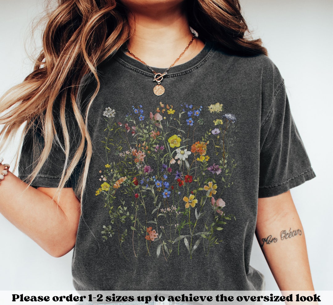 Wildflowers Shirt Cottagecore Tshirt Comfort Colors® Tee Gardening ...
