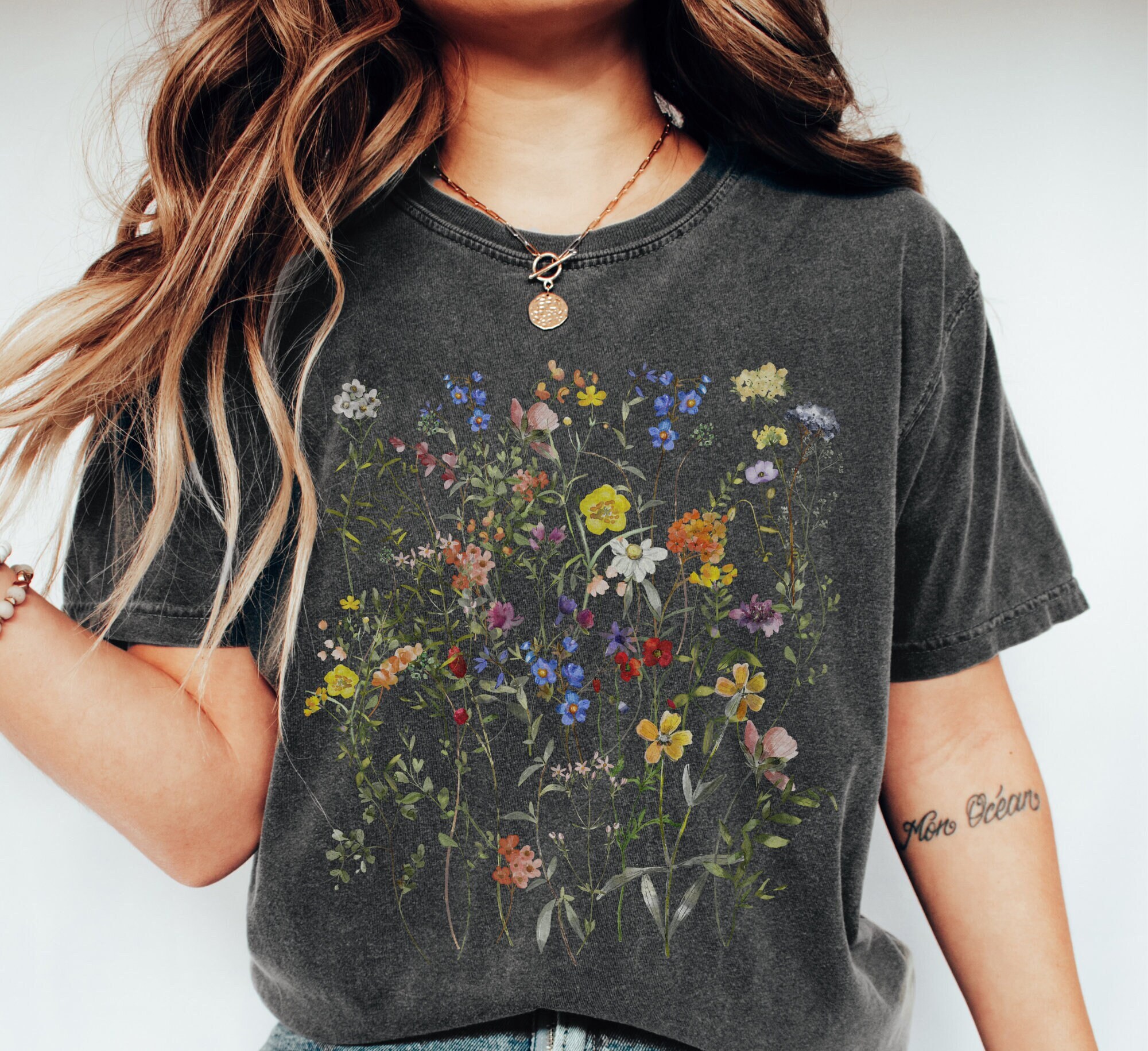 Discover Wildflowers Shirt | Cottagecore Tshirt | Comfort Colors Tee | Gardening Tshirt | Pressed Flowers Shirts