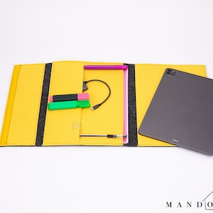 Aanpasbare vilten iPad-hoes voor 12,9-inch iPad Pro, waterbestendig ontwerp met meerdere vakken, dubbellaags vilt