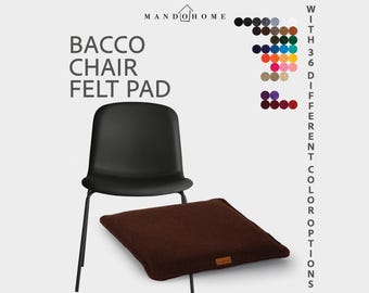 Bacco Chair Cushion – Felt Seat Pad, Non-Slip Option, 36 Colors, Double Layer Felt