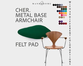 Cher. Metal Base Armchair Cushion – Felt Seat Pad with Non Slip
