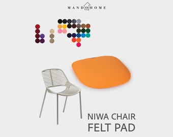 Fas. Niwa Chair Felt Pad Cushion: Comfortable Foam-Filled Seat Protector with 36 Color Options