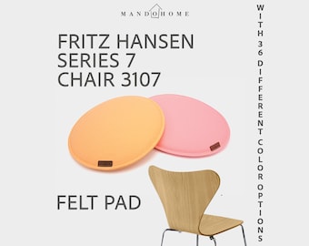 Fritz Hansen Series 7 Chair Cushion, Felt Seat Pad Non Slip Option