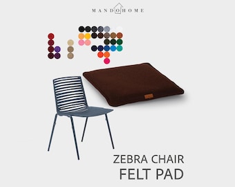 Zebra Chair Cushion – Felt Seat Pad with Non Slip Option