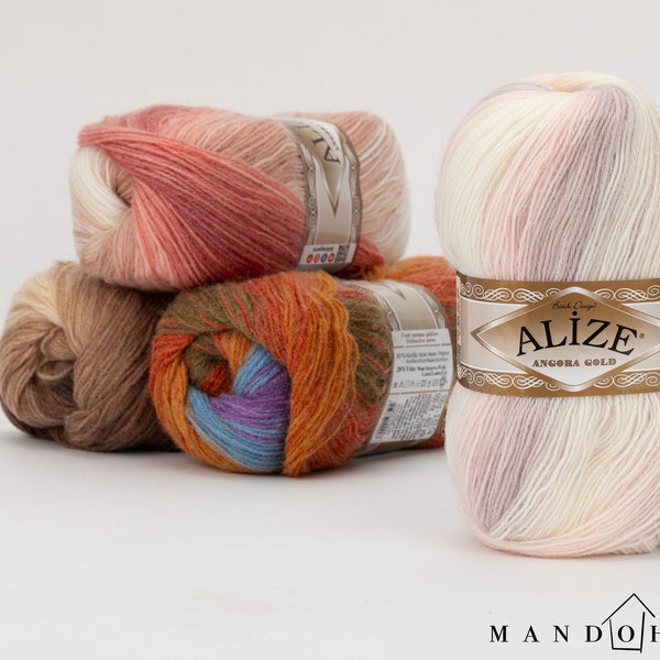 Alize Angora Gold Batik Yarn - Focus on Luxury Acrylic Blend, Ideal for Relaxing Knitting Projects, 550m , Available in 32 Vibrant Colors