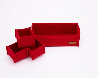 Cajas organizadoras de fieltro personalizables - Cajas de almacenamiento de fieltro con estilo - 20 opciones de color