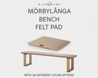 Cojín de fieltro para banco MÖRBYLÅNGA, opción antideslizante, almohadilla de asiento a medida, Morbylanga