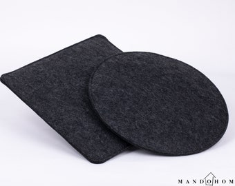 Comfortable Multi-Color Felt Seat Cushion - Handmade Floor Pillow for Indoor and Outdoor Use