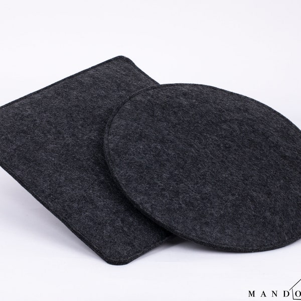 Comfortable Multi-Color Felt Seat Cushion - Handmade Floor Pillow for Indoor and Outdoor Use