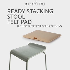 Felt Cushion for Ready Stacking Stool, Non-Slip Option, Custom Size Seat Pad