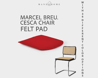 Cuscino in feltro per sedia Cesca / Doppi strati di feltro da 2 mm, 36 colori, opzione antiscivolo