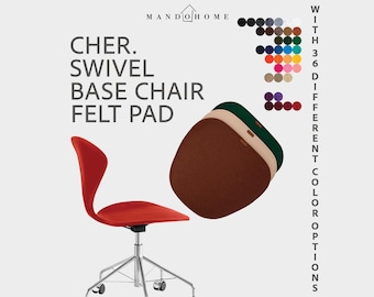 Cher. Swivel Base Chair Cushion – Felt Seat Pad with Non Slip Option
