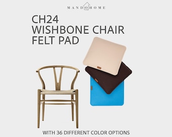 Cuscino in feltro per sedia Wishbone CH24 / Cuscino per seduta personalizzato in 36 colori