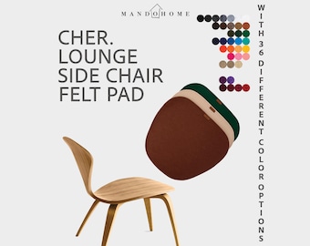 Cher. Lounge Side Chair Cushion – Felt Seat Pad with Non Slip Option