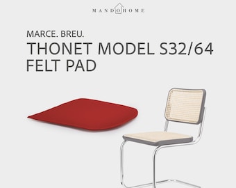 Thonet S32/64 Foam-Filled Felt Seat Cushion: 36 Colors, Comfortable, Durable, Easy-Clean Design