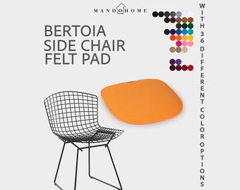 Bertoia Side Chair Felt Cushion | 2mm Double Felt Layers, 36 Colors, Non-Slip Option