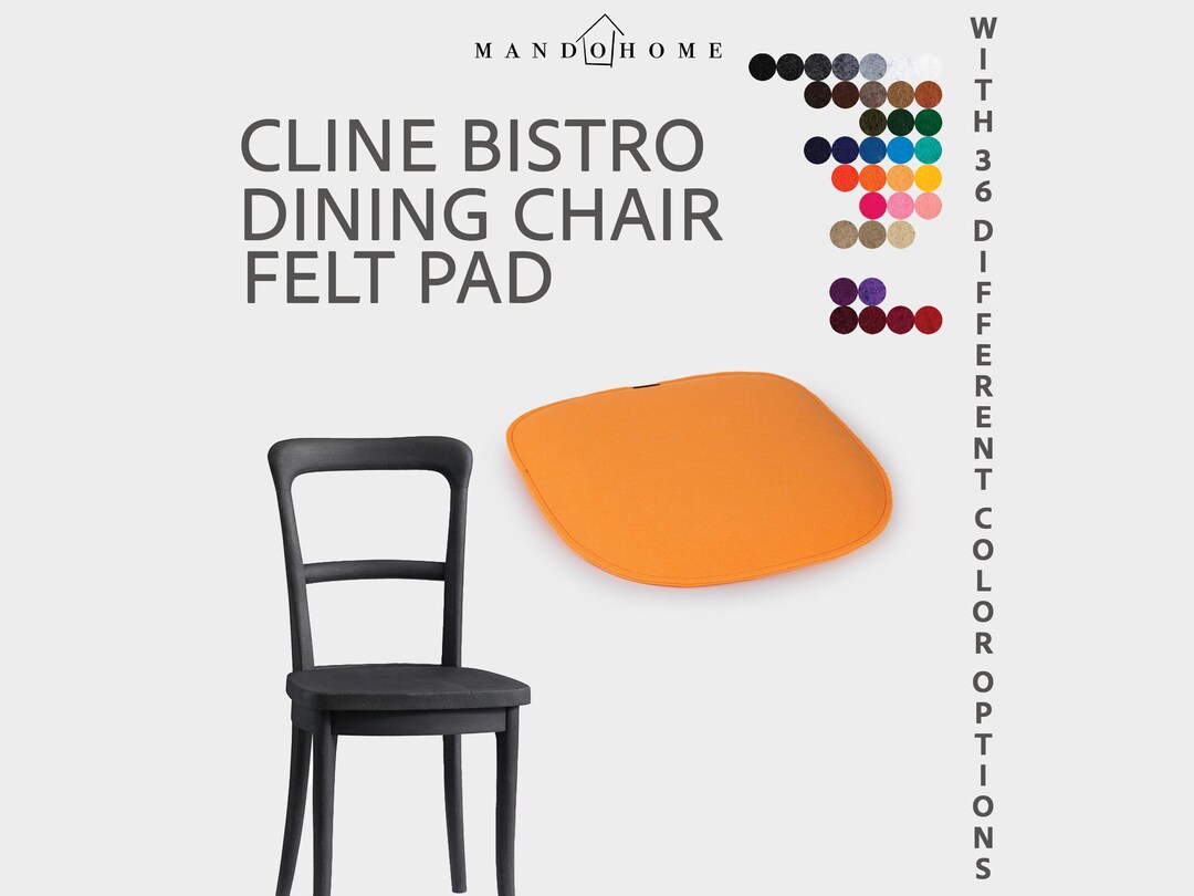 Cline Bistro Chair Felt Cushion | 2mm Double Felt Layers, 36 Colors ...