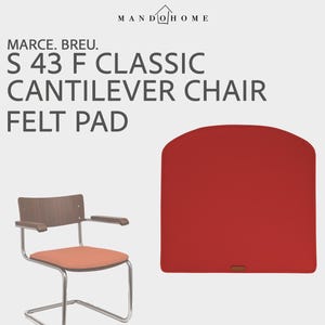 Cuscino in feltro imbottito di schiuma per sedia a sbalzo S 43 F: 36 colori, comodo coprisedile