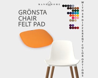 Custom Grönsta Chair Cushion, Felt Seat Pad with Non-Slip Option