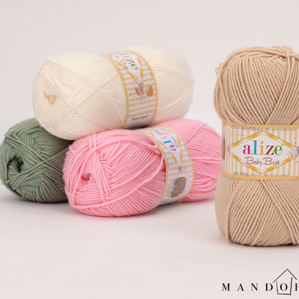 Alize Baby Yarn, Ideal for Soft Baby Knits & Cozy Blankets, Available in Various Colors, Perfect for All Knitting Projects, Alize Baby Best